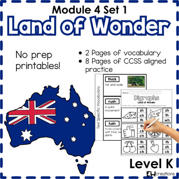 Preview of Kindergarten Geode - Land of Wonder Printables - Phonics and CCSS aligned