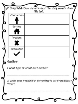 Anansi and The Pot of Beans (Geodes Comprehension Packet) by Lya Riley