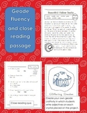 Geodes Fluency Passage and Adjectives Craftivity