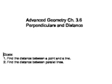 Geoemtry SS 3.6 - Perpendiculars and Distance