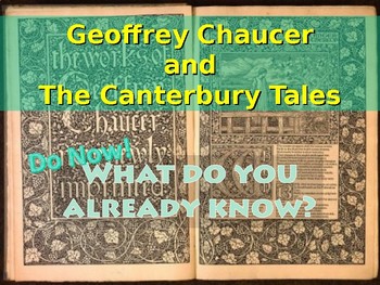 Preview of Geoffrey Chaucer and The Canterbury Tales - Context Lesson