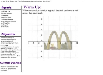 Preview of Geogebra Photo Functions Notebook