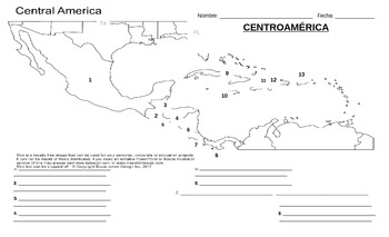 Preview of Geografía - Centroamérica (Prueba / mapa)