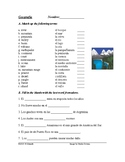 Geografía: Spanish Geography Vocabulary Worksheet
