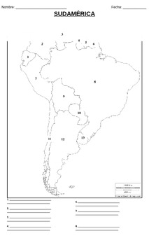 Preview of Geografía - Sudamérica (Prueba / mapa)