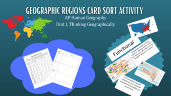 Preview of Geographic Regions Card Sort (AP Human Geography Unit 1 Thinking Geographically)