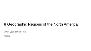 Preview of Geographic Regions of North America