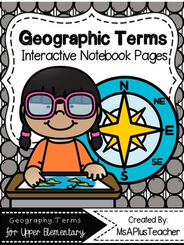Preview of Geographic Terms Interactive Notebook Pages