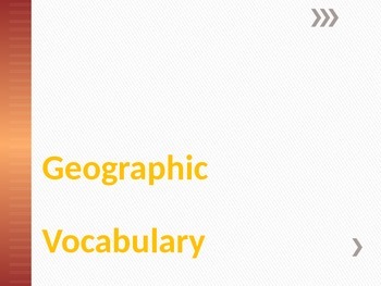 Preview of Geographic Vocabulary