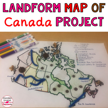 Preview of Geographical Regions of Canada Landform Map Project - Physical Regions Activity