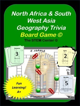 Preview of North Africa Geography Trivia Board Game