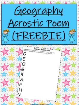 Preview of Geography Acrostic Poem Template (FREEBIE)
