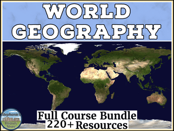 Preview of World Geography Full Course Bundle