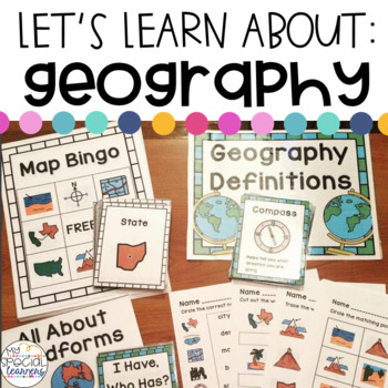 Preview of Geography Activities for Special Education