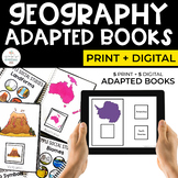 Geography Adapted Books Bundle for Special Ed | Print + Digital