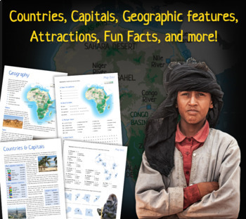 geography africa by thematic worksheets teachers pay