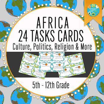 Preview of Africa Geography Task Cards Activity