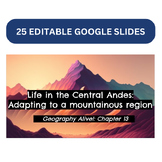 Geography Alive! TCI Chapter 13 Slides: Life in the Central Andes