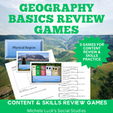 Geography Basics Review Games Centers Activities & Wrap-up