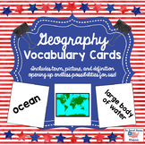 Geography Basics Vocabulary Cards