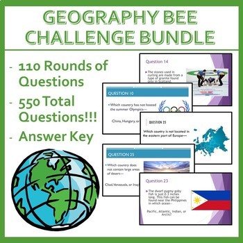 Preview of Geography Bee Challenge (BUNDLE)