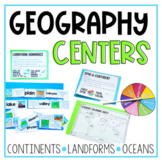 World Geography Review Activities Continents Landforms Oce