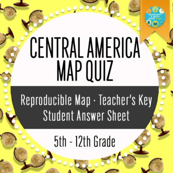 Preview of Geography, Central America Map Quiz
