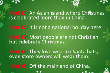 Geography: Christmas Around the World - Traditions Trivia PowerPoint Game