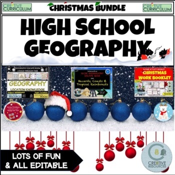 Preview of Geography  Christmas Bundle
