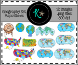 Geography Clip Art - Maps, Globes, Earth