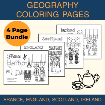 Preview of Geography Coloring Pages: Europe 1 Bundle