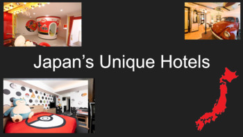 Preview of Geography Cultural Study - Create a Travel Listing for a Japanese Theme Hotel