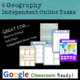 Geography Digital Activities GOOGLE Ready - Great for BACK