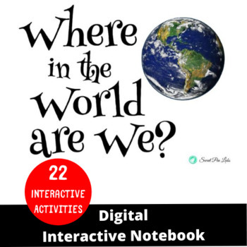 Preview of Geography Digital Interactive Notebook/Me on the Map Style | Distance Learning