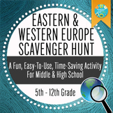 Europe Geography — Eastern & Western Europe Scavenger Hunt