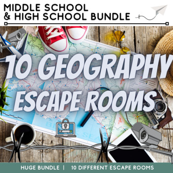 Preview of Geography Escape Room Collection