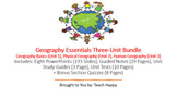 Geography Essentials Three-Unit Bundle