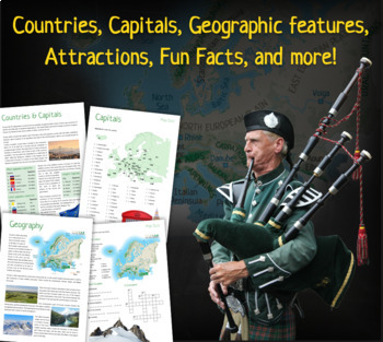 Geography - Europe by Thematic Worksheets | Teachers Pay Teachers
