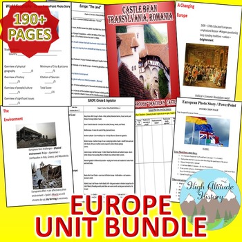 Preview of Europe Unit Bundle (Geography)
