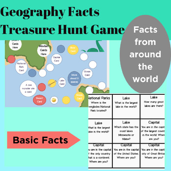 Preview of Geography Facts Treasure Hunt Game