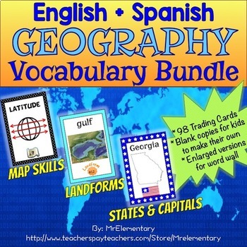 Preview of Geography Vocabulary Bundle