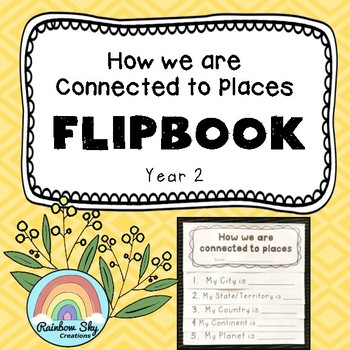 Preview of Geography Flipbook - Australia How we are connected to places - Year 2