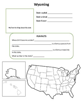 Preview of Geography Fun Fact Worksheet