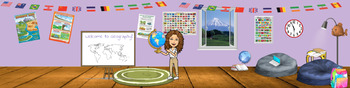 Preview of Geography Google Classroom Banner (Bitmoji)