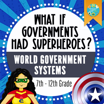 Preview of Types of Government — What If Governments Had Superheroes? + PowerPoint