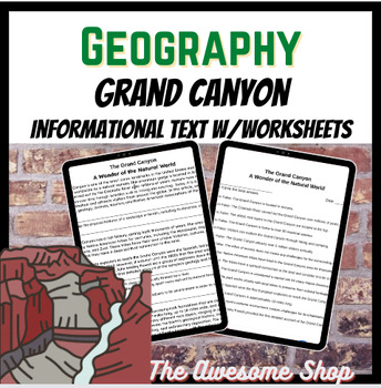 Preview of Geography Grand Canyon Reading Comprehension 7 Wonders of the Natural World