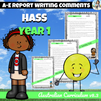 Preview of Geography History HASS Australian Report Writing Comments Year 1