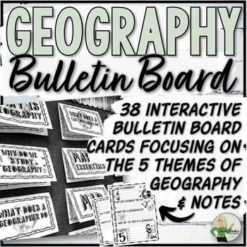Preview of 5 Themes of Geography Interactive Bulletin Board and Note Pages