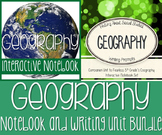 Geography Interactive Notebook & Writing Unit Bundle!
