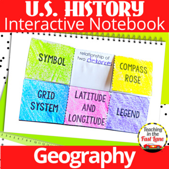 Preview of Geography Interactive Notebook Kit - US History